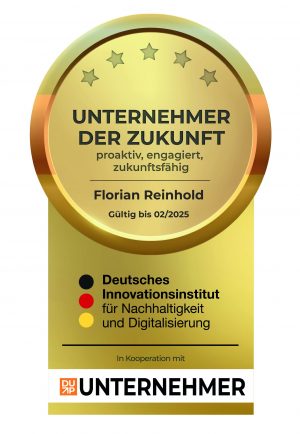 Florian Reinhold, Geschäftsführer R+ MediTransport, als Unternehmer der Zukunft geehrt